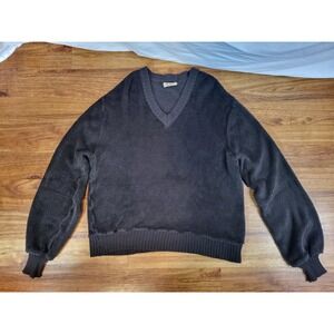 Vintage Saturdays in California  V Neck Sweater Mens XL Brown 70s 80s Groovy